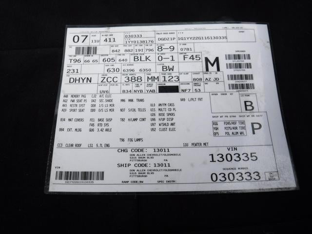 2001 Chevrolet Corvette Base