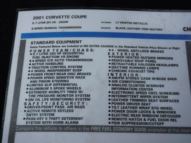 2001 Chevrolet Corvette Base