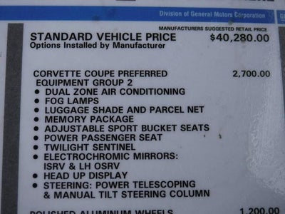 2001 Chevrolet Corvette Base