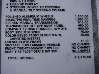 2001 Chevrolet Corvette Base