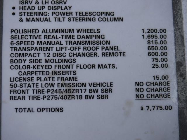 2001 Chevrolet Corvette Base