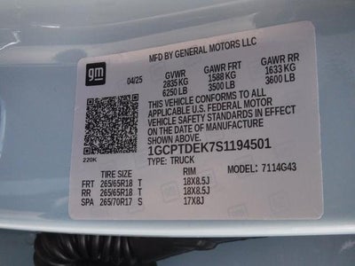 2025 Chevrolet Colorado Z71