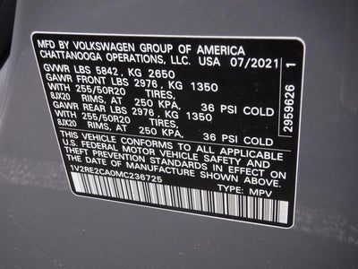 2021 Volkswagen Atlas Cross Sport 3.6L V6 SE w/Technology R-Line