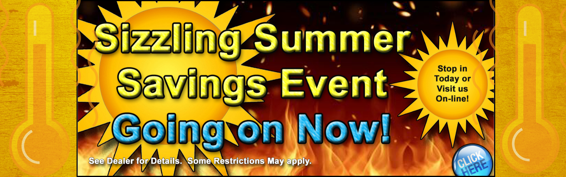 Sizzling summer savings banner 2026